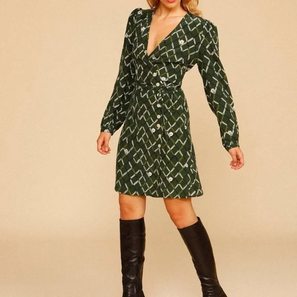 Rouje Dresses | Nwt -Rouje Green Gabinette Dress - EU 36/US 4 | Color: Green | Size: 4 | Ashleya_6's Closet
